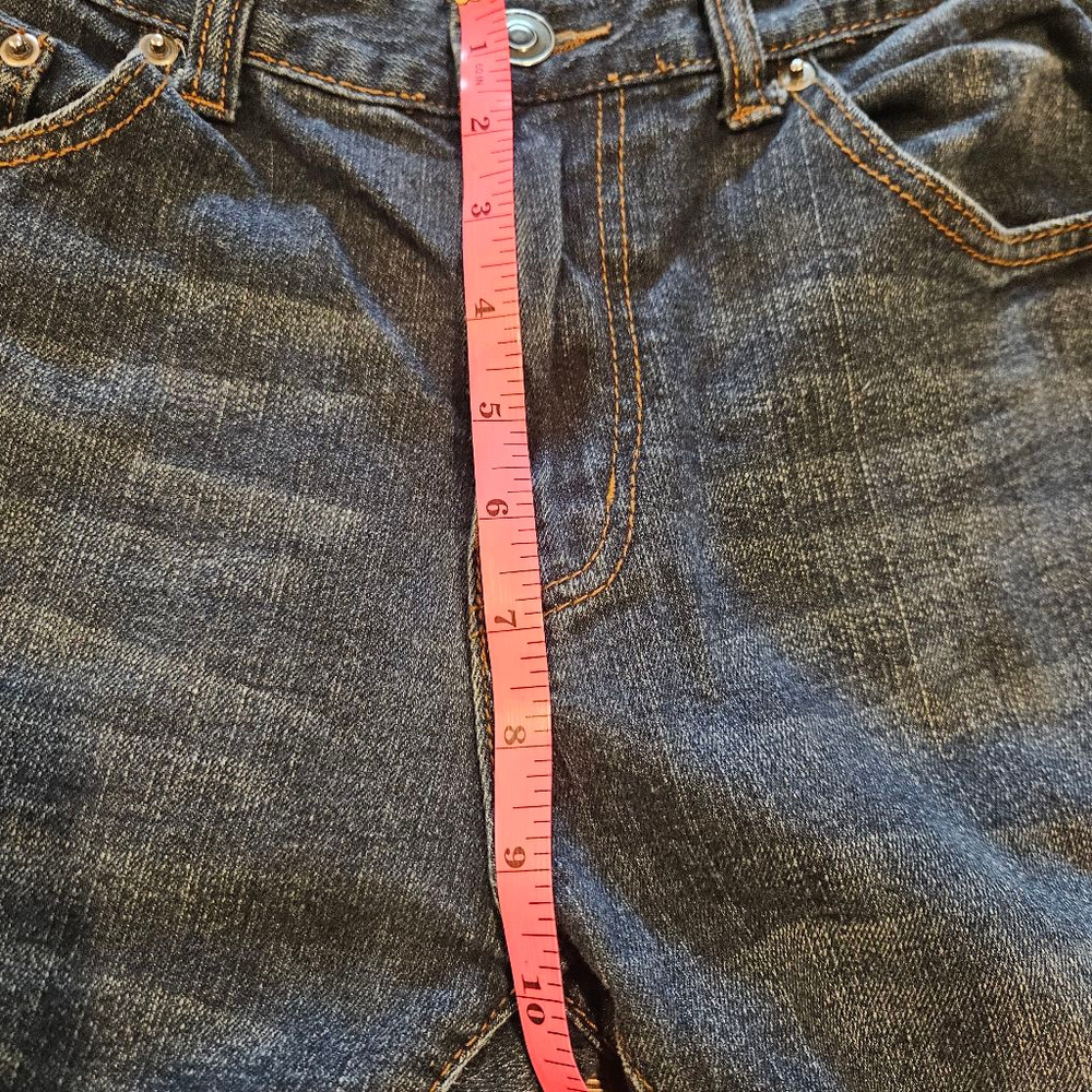 Men's Carbon Jeans Slim Straight Flex Blue Size 32/34, Light distressing - Picture 7 of 8